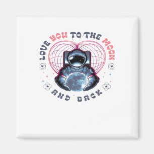 Love You To The Moon And Back Heartfelt Design  Magnet