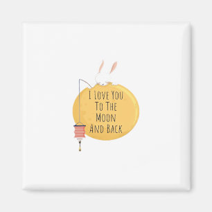 Love You To The Moon And Back Heartfelt Modern Des Magnet