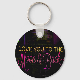 Love you to the moon and back key ring