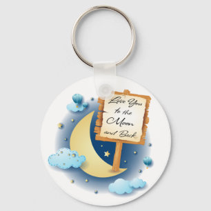 Love You to the Moon and Back Key Ring