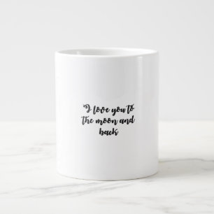 Love You To The Moon And Back Minimal Design  Large Coffee Mug