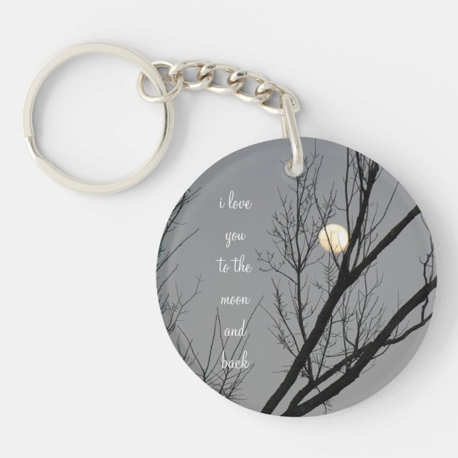 Love you to the Moon and Back, Night Sky Key Chain (Front)