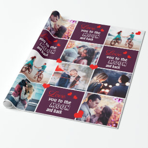 Love you to the moon and back photo wrapping paper