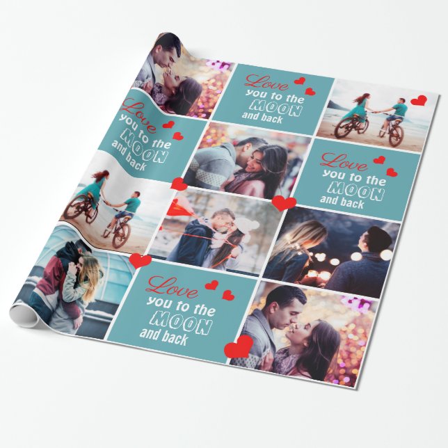 Love you to the moon and back photo wrapping paper (Unrolled)