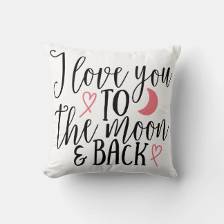 Love You to the Moon and back Reversible  Cushion