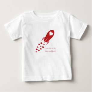 Love You to the Moon and Back Rocket Ship Baby T-Shirt