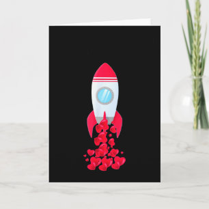Love You To The Moon And Back Space Shirt Valentin Card