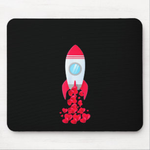 Love You To The Moon And Back Space Shirt Valentin Mouse Mat