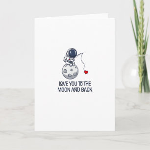 Love You To The Moon And Back Sweet Minimal Aesthe Card