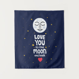 Love You to the Moon and Back Tapestry