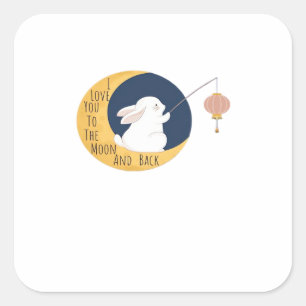 Love You To The Moon And Back Timeless Appeal Art  Square Sticker