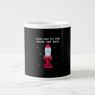Love You To The Moon And Back Valentine Style  Large Coffee Mug