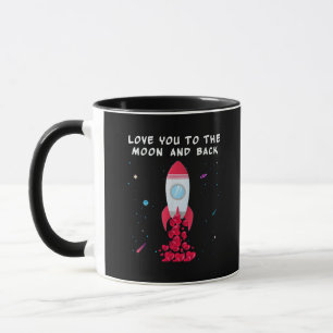 Love You To The Moon And Back Valentine Style  Mug