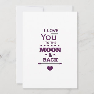 Love You To The Moon And Back Valentines Day Roman Holiday Card