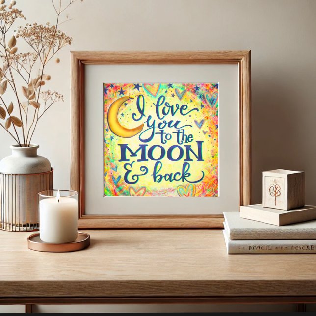 Love You to the Moon Baby Inspirivity Plaque Photo Print (Creator Uploaded)