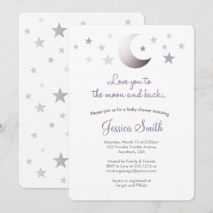 Love You to the Moon & Back Baby Shower Invitation