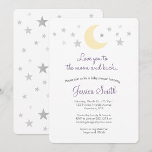 Love You to the Moon & Back Baby Shower Invitation