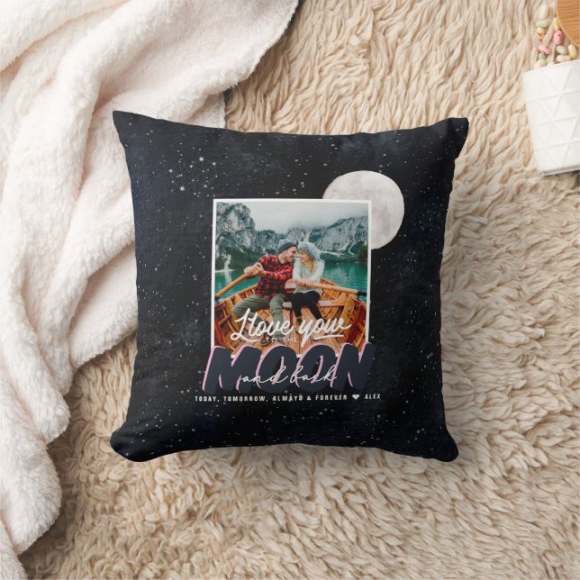 Love You To The Moon & Back | Couple's Photo Cushion (Blanket)