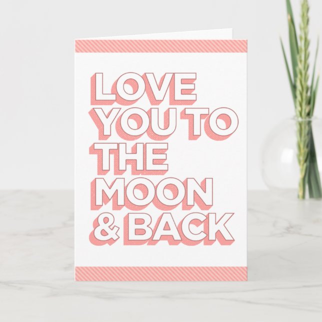 Love You To The Moon & Back Holiday Card (Front)