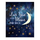 Love You to the Moon & Back Poster