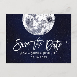 Love You To the Moon & Back Wedding Save the Date Announcement Postcard