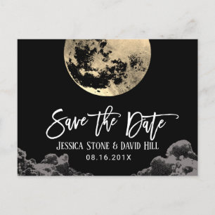 Love You To the Moon & Back Wedding Save the Date Announcement Postcard
