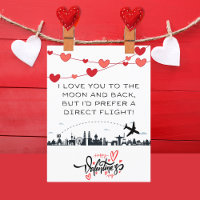 Love you to the Moon But... Funny Valentine's Day