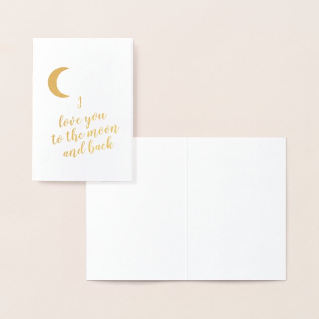 Love You to the Moon Foil Card (Display)