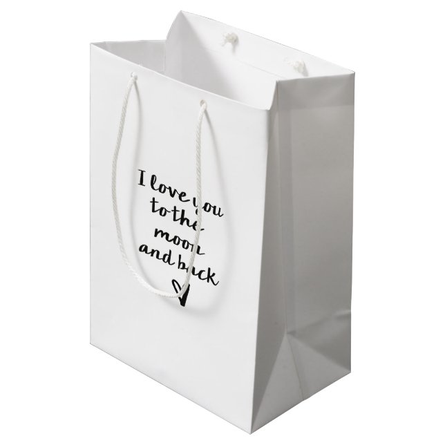 Love you to the Moon Medium Gift Bag (Front Angled)