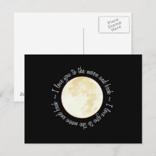 Love You to the Moon Postcard