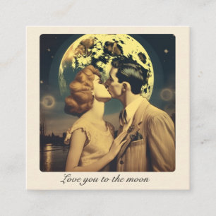 Love you to the moon, travel poster customisable enclosure card