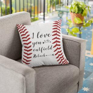 Love You to the Outfield & Back Baseball Softball Cushion