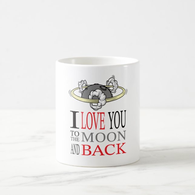 Love You to the...Valentine's Day gift idea Coffee Mug (Center)