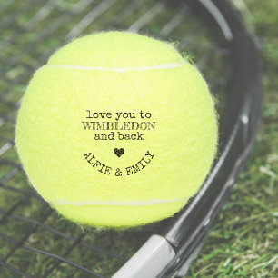 Love You to Wimbledon and Back Personalised Tennis Balls