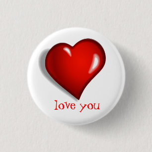 Love You Valentine Button