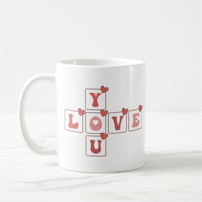 Love You Valentine's Day Coffee Mug (Left)