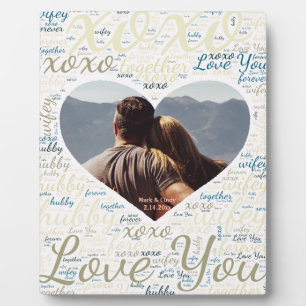  Love You, Valentine's Day Heart Custom  Plaque