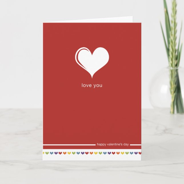 Love You Valentine's day Holiday Card (Front)