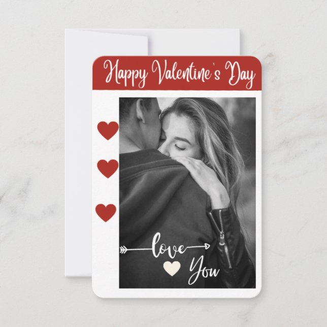 love you valentine's day photo card (Front)