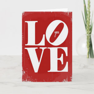 Love You Vintage Style Card