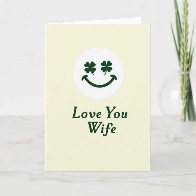 Love You Wife Smiling Card (Front)