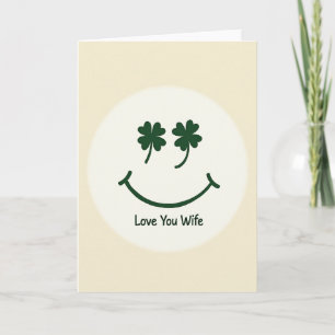 Love You Wife Smiling Face Card