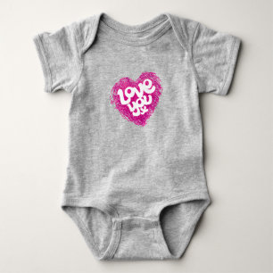 Love you x heart baby creeper / top