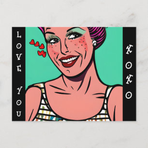 Love You xoxo Missing You Postcard