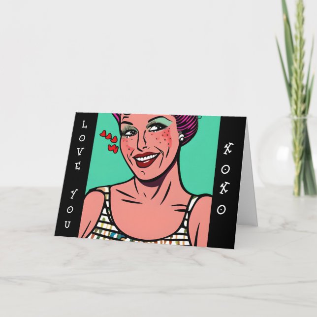 Love You xoxo Valentine's Day Card (Front)