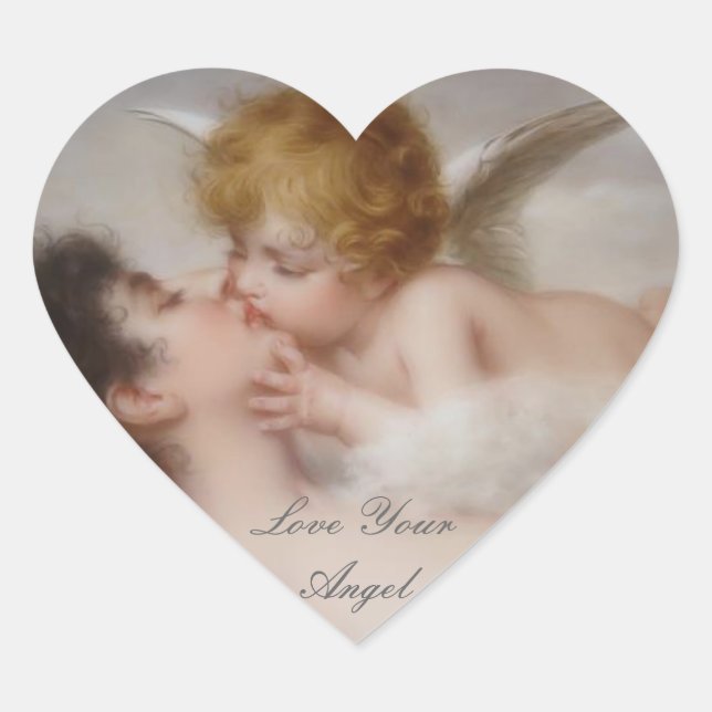 love your angel heart sticker (Front)