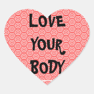 Love Your Body Heart Sticker