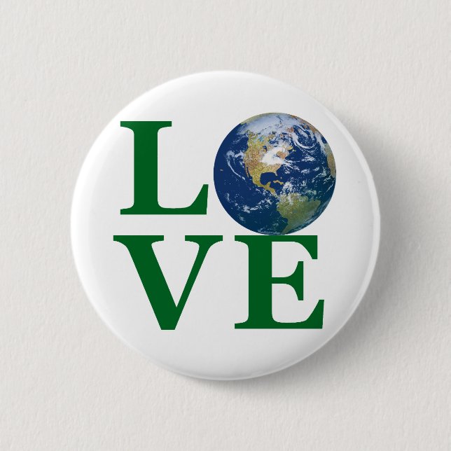 Love Your Earth 6 Cm Round Badge (Front)