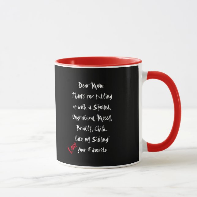 Love, Your Favourite! Mum Mug (Right)