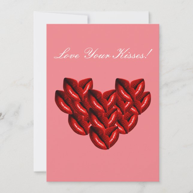 Love Your Kisses Valentine's Day Card (Front)